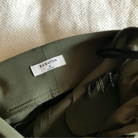 Aritzia Taupe High-Rise Belted Pants - Picture 7 of 12